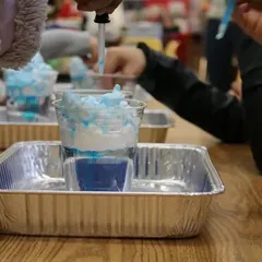 weather experiment in glass container
