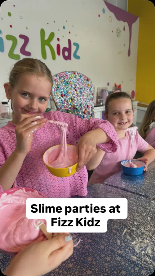 Unleash the SLIMEY fun! 
From custom bases to crazy colours & add-ons galore - it’s all about your slime style.
Squeeze, stretch, and celebrate with a slimey party to remember 🎉