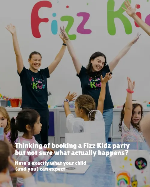 If you’ve ever hosted a kids party, you’ll know it can feel like you’re running an event, not celebrating a birthday.

At Fizz Kidz, we take care of the structure, the flow and the little details, so the kids feel confident, included and proud of what they create. And you? You get to sit back, take photos and actually enjoy watching your child have the best time. 🤩🥳

It’s hands-on, it’s guided, it’s thoughtful and it’s designed to make birthdays feel special, for everyone.

If you’ve been thinking about booking, this might be your sign. ✨🪩