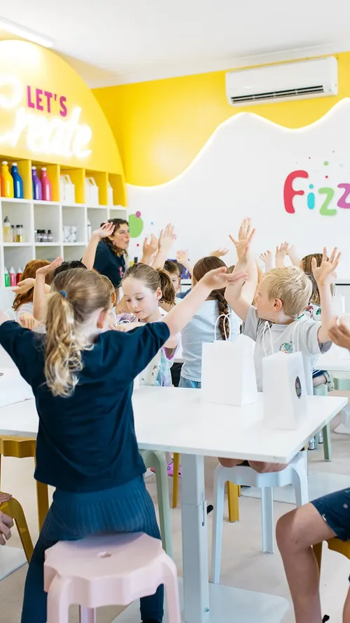 But that’s exactly what makes Fizz Kidz parties so special.

Our facilitators don’t just run the party, they become part of it. They’re the first on the dance floor, the loudest in limbo and somehow have just as much excitement for slime as the kids do. 🤭

The energy, laughter and magic you see at our parties is all because of them. Honestly, we’re pretty lucky to have the best facilitators around.