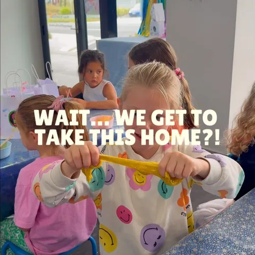 The moment they realise they actually get to KEEP everything they make… 🤯

Yep, you made it, you keep it! Slime? YOURS. Bath bombs? YOURS. All your colourful little masterpieces? YOU GUESSED IT. YOURS. 

And yes, parents… we apologise in advance for the 45-minute show and tell on the drive home