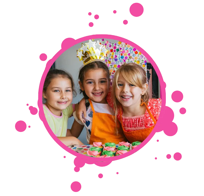 Three girls smiling