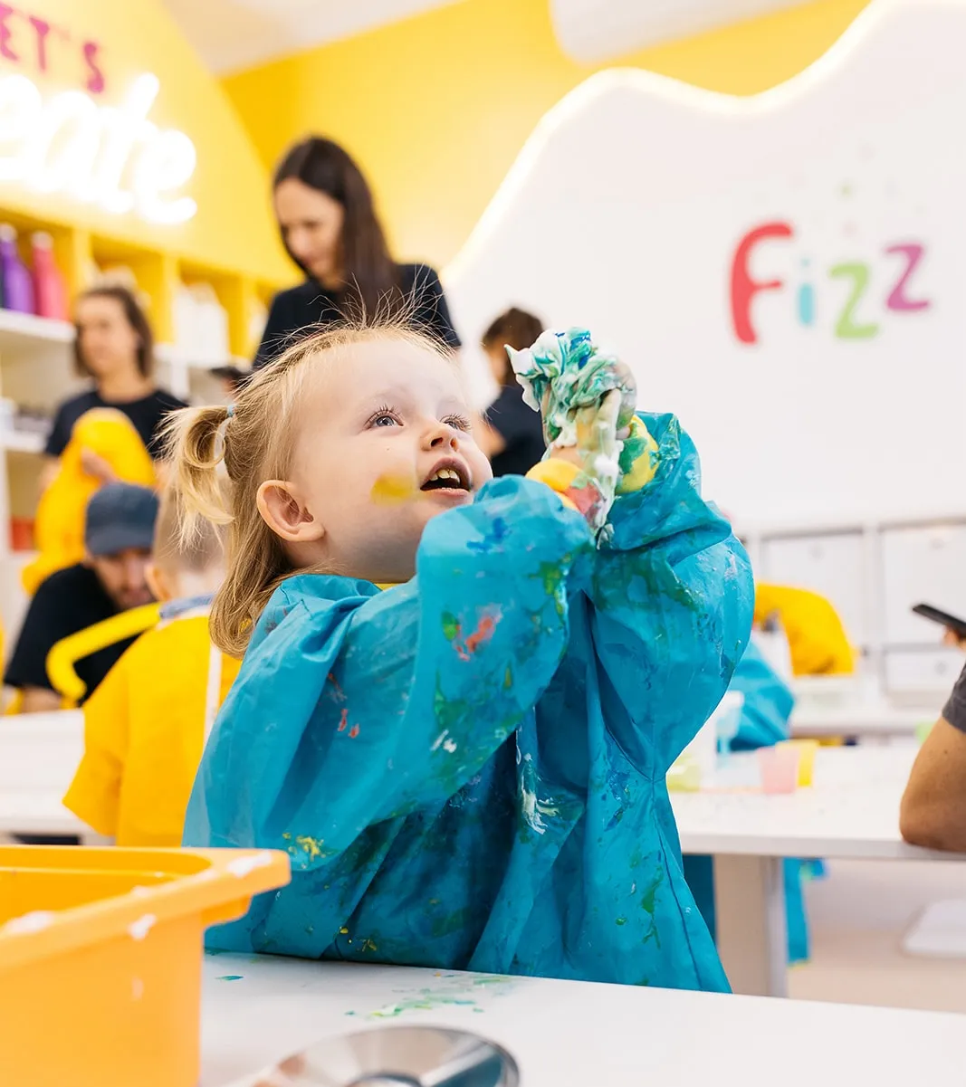 Child participating in a Preschool Program activity