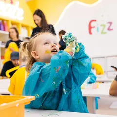 Child participating in a Preschool Program activity
